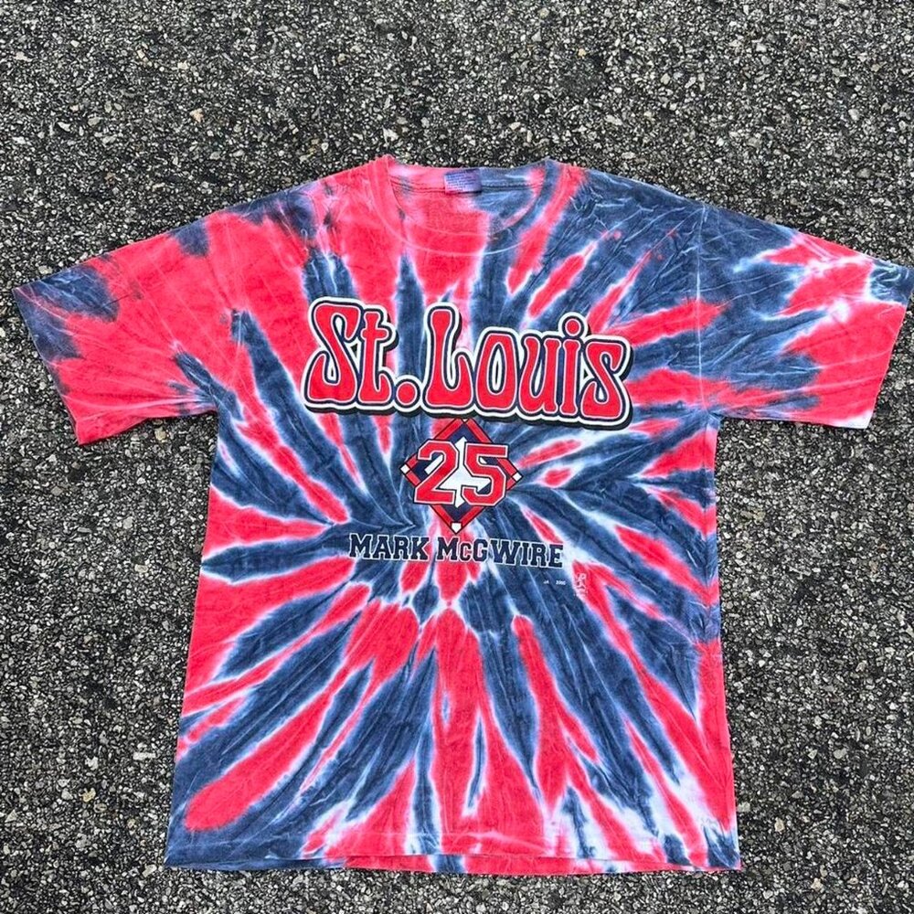 St. Louis Cardinals Mark McGwire Tie Dye T-Shirt Size L